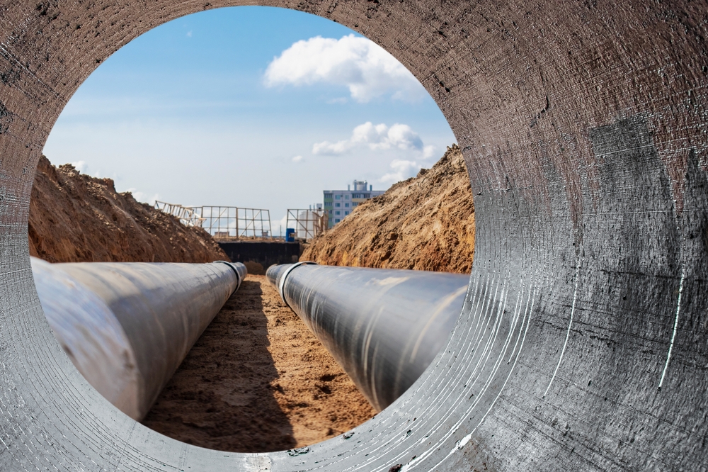 Modern,Water,Supply,And,Sewerage,System.,Underground,Pipeline,Works.,Water